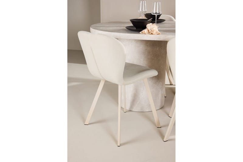 Matgrupp Narvik 100x200 cm Beige med 6st Lilja Stolar - Möbler - Bord & matgrupper - Matgrupper