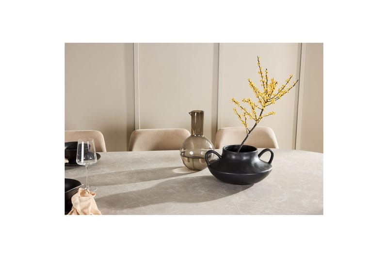 Matgrupp Narvik 100x200 cm Beige med 6st Night Stolar - Möbler - Bord & matgrupper - Matgrupper