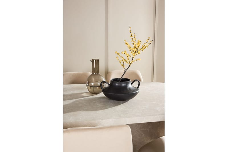 Matgrupp Narvik 100x200 cm Beige med 6st Night Stolar - Möbler - Bord & matgrupper - Matgrupper