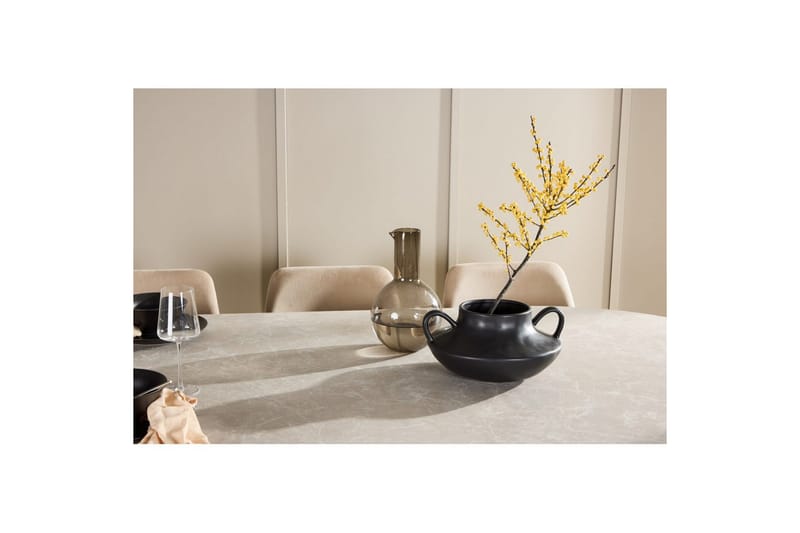 Matgrupp Narvik 100x200 cm Beige med 6st Night Stolar - Möbler - Bord & matgrupper - Matgrupper