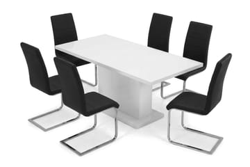Matgrupp Ratliff 180 cm Förlängningsbar med 4 Cibus stolar - Möbler - Bord & matgrupper - Matgrupper