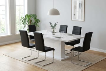Matgrupp Ratliff 180 cm Förlängningsbar med 4 Cibus stolar - Möbler - Bord & matgrupper - Matgrupper