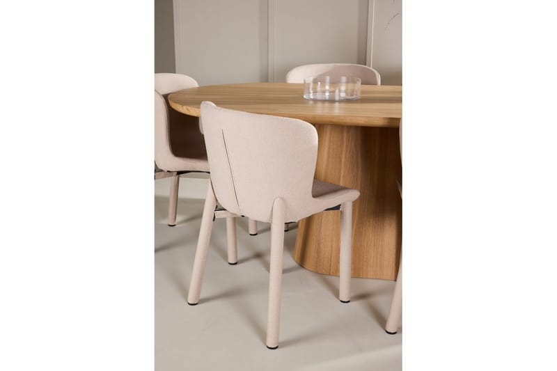 Matgrupp Stjärnö 200x90 cm Natur med 6st Astoria Stolar Beige - Beige - Möbler - Bord & matgrupper - Matgrupper