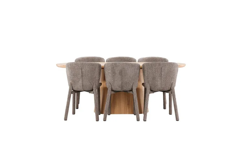 Matgrupp Stjärnö 200x90 cm Natur med 6st Astoria Stolar, undefined