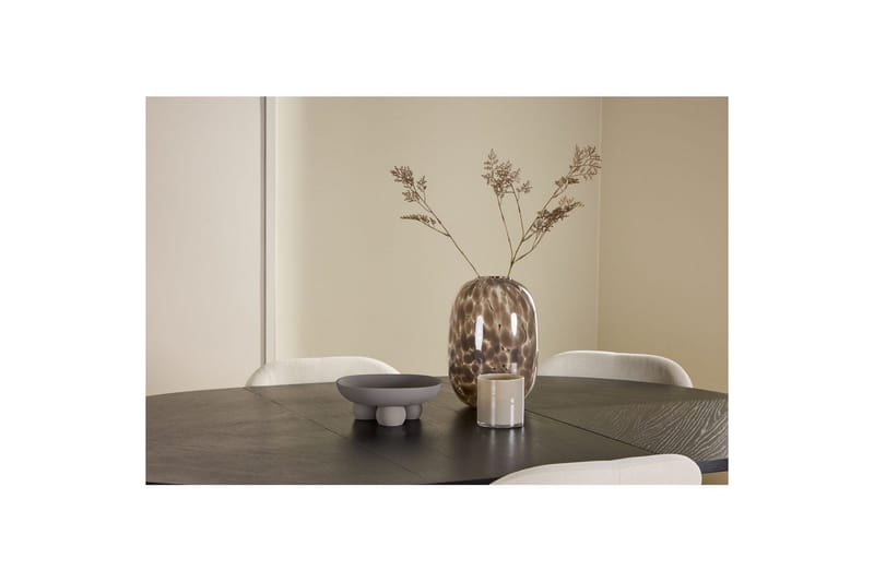 Matgrupp Strada Runt 120/170 cm Svart med Lilja Stolar 6 st - 6 st - Möbler - Bord & matgrupper - Matgrupper