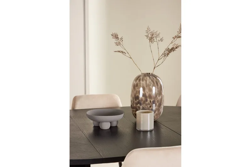 Matgrupp Strada Runt 120/170 cm Svart med Night Stolar 6 st - 6 st - Möbler - Bord & matgrupper - Matgrupper