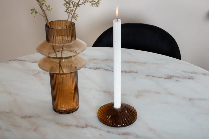 Admira Matgrupp 106 cm Rund inkl 4 Foyos Stolar - Marmor/Vit/Svart - Möbler - Bord & matgrupper - Matgrupper