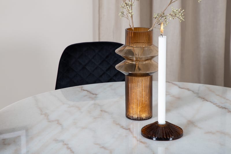 Admira Matgrupp 106 cm Rund inkl 4 Ypas Stolar - Marmor/Vit/Svart - Möbler - Bord & matgrupper - Matgrupper