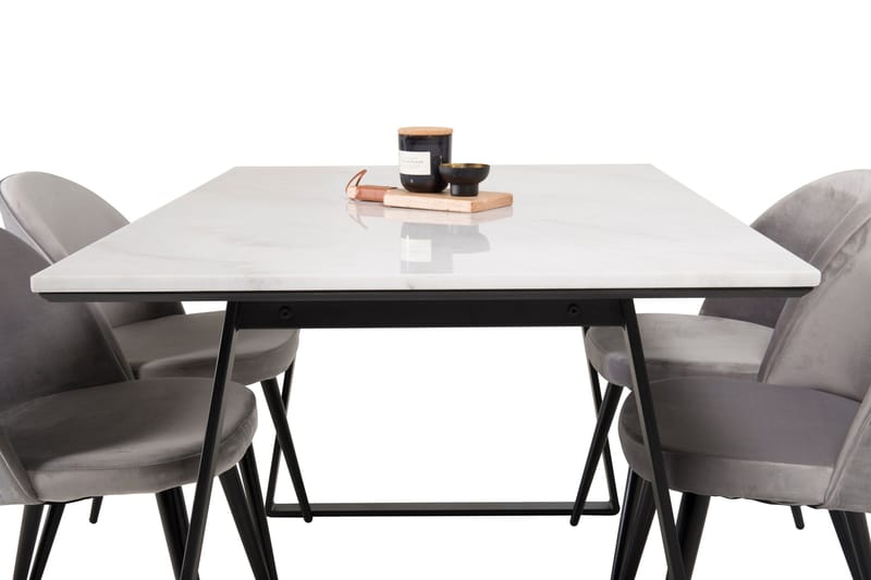 Admira Matgrupp med 4 Valerie Köksstol Sammet - Möbler - Bord & matgrupper - Matgrupper