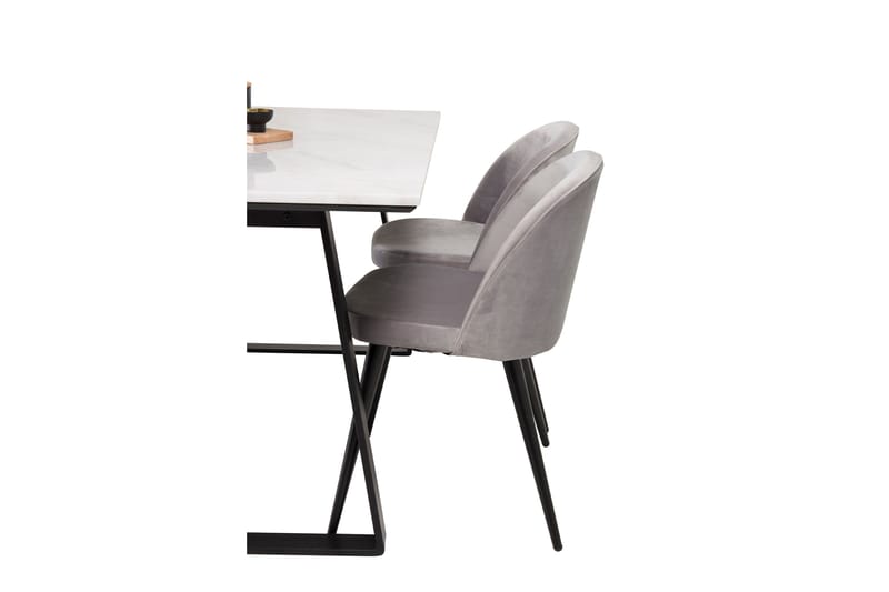 Admira Matgrupp med 4 Valerie Köksstol Sammet - Möbler - Bord & matgrupper - Matgrupper