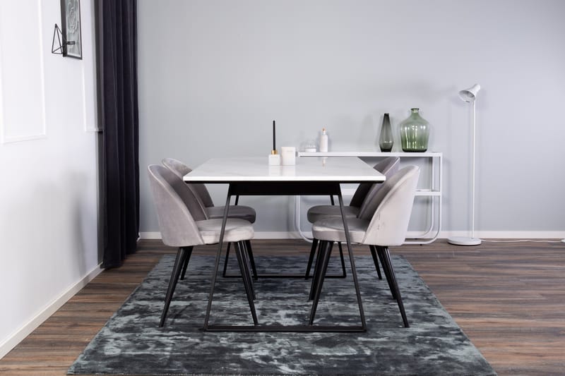 Admira Matgrupp med 4 Valerie Köksstol Sammet - Möbler - Bord & matgrupper - Matgrupper