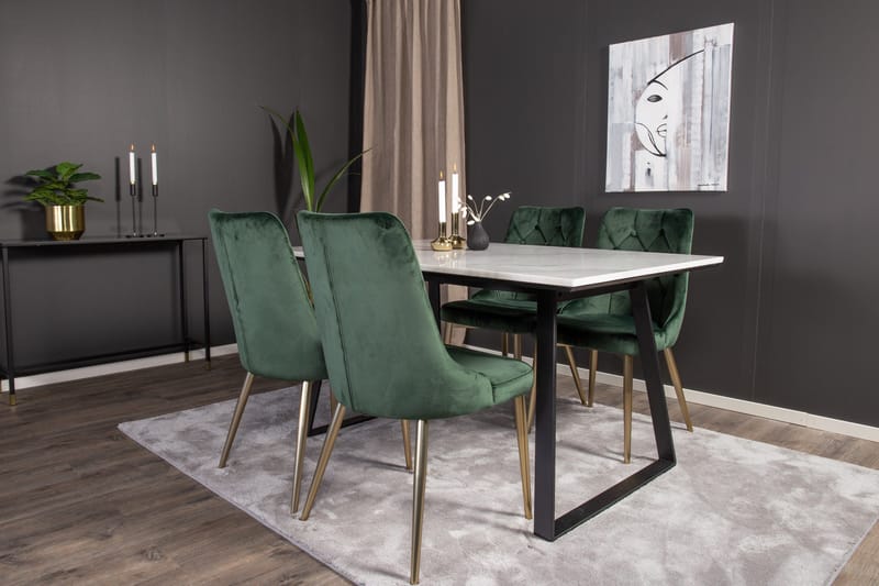 Admira Matgrupp med 4 Valerie Lyx Sammetsstol - Möbler - Bord & matgrupper - Matgrupper