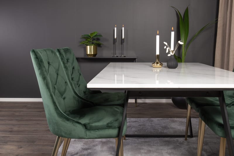 Admira Matgrupp med 4 Valerie Lyx Sammetsstol - Möbler - Bord & matgrupper - Matgrupper