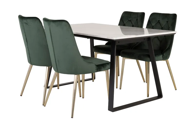 Admira Matgrupp med 4 Valerie Lyx Sammetsstol, undefined