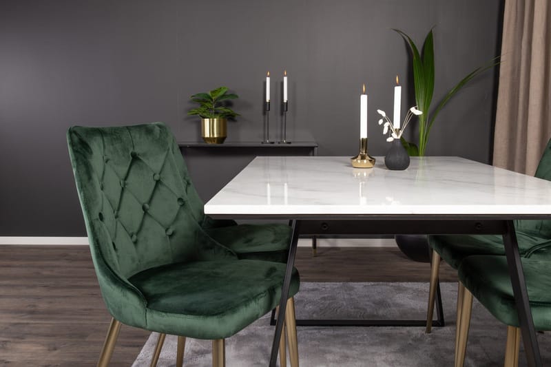 Admira Matgrupp med 4 Valerie Lyx Sammetsstol - Möbler - Bord & matgrupper - Matgrupper