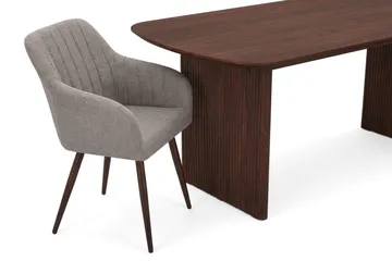 Alma Matgrupp rektangulärt 180 cm Valnöt med 6 Filippa Matstolar - Valnöt - Möbler - Bord & matgrupper - Matgrupper