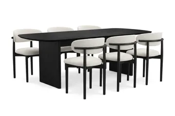 220 cm - Svartlaserad ek
