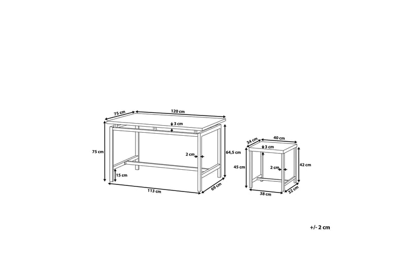 Arlington Matgrupp 75 cm - Svart - Möbler - Bord & matgrupper - Matgrupper