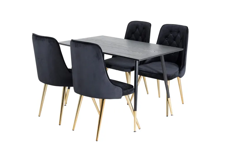 Balisa Matbord 120 cm med 4 st Valerie Lyx Sammetsstol, undefined