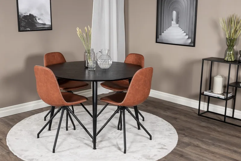 Balisa Matgrupp 115 cm Rund + 4 Ypas Matstolar, undefined