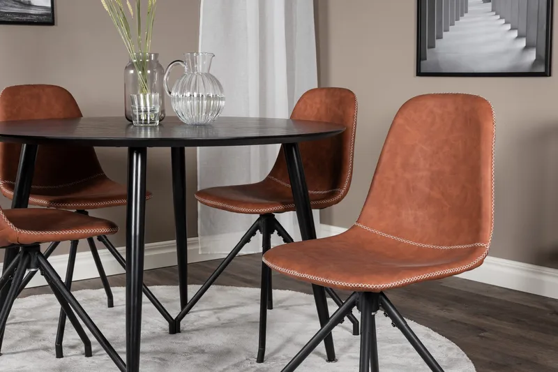 Balisa Matgrupp 115 cm Rund + 4 Ypas Matstolar - Möbler - Bord & matgrupper - Matgrupper