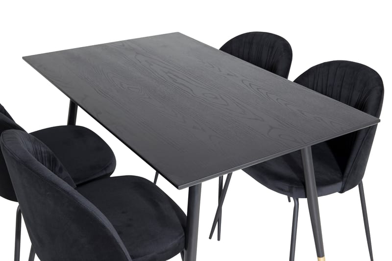Balisa Matgrupp 120 cm inkl 4 Foyos Stolar - Svart - Möbler - Bord & matgrupper - Matgrupper