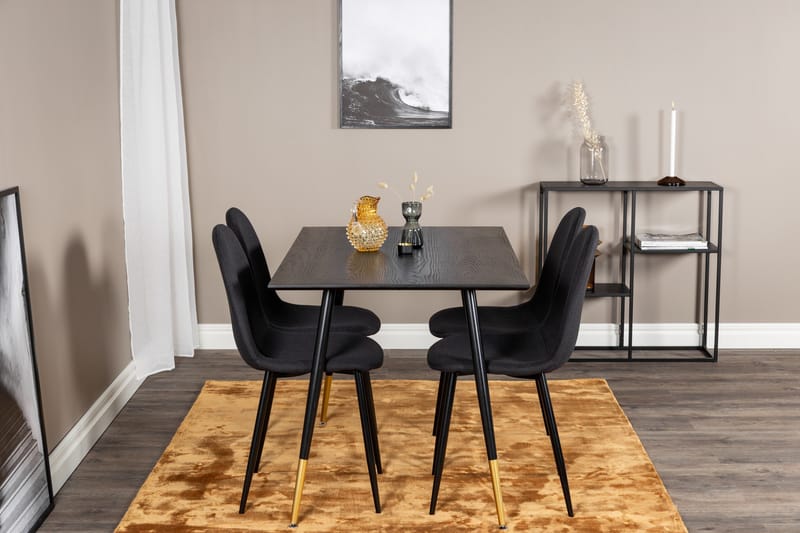 Balisa Matgrupp 120 cm inkl 4 Ypas Stolar - Svart - Möbler - Bord & matgrupper - Matgrupper