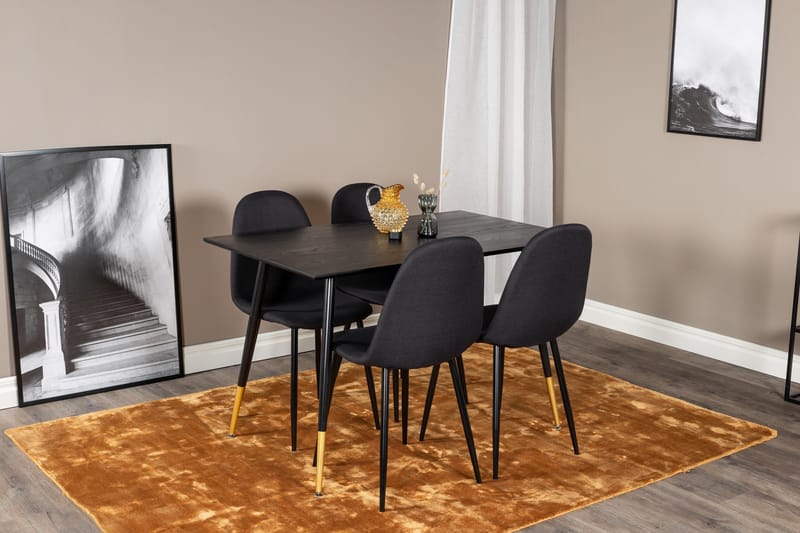 Balisa Matgrupp 120 cm inkl 4 Ypas Stolar - Svart - Möbler - Bord & matgrupper - Matgrupper