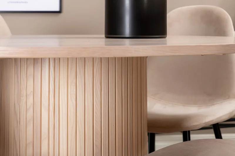 Biana Matgrupp 100 cm Rund inkl 4 Pontus Stolar - Beige/Svart - Möbler - Bord & matgrupper - Matgrupper