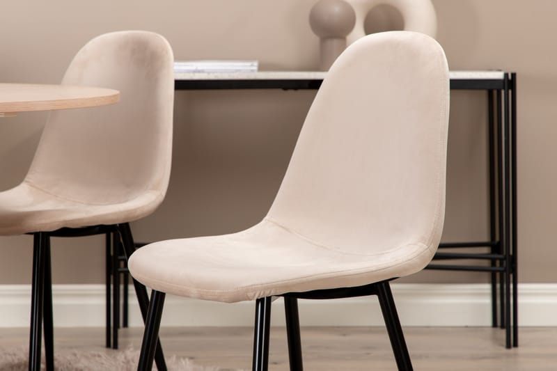 Biana Matgrupp 100 cm Rund inkl 4 Pontus Stolar - Beige/Svart - Möbler - Bord & matgrupper - Matgrupper