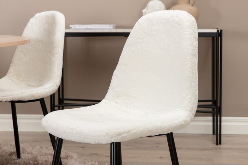 Biana Matgrupp 100 cm Rund inkl 4 Pontus Stolar - Beige/Vit/Svart - Möbler - Bord & matgrupper - Matgrupper