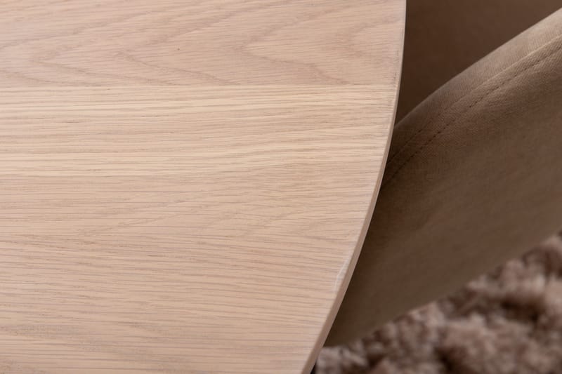 Biana Matgrupp 110 cm Rund inkl 4 Berita Stolar - Beige/Svart - Möbler - Bord & matgrupper - Matgrupper