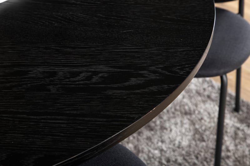 Biana Matgrupp 110 cm Rund inkl 4 Moncoll Stolar - Svart - M öbler - Bord & matgrupper - Matgrupper