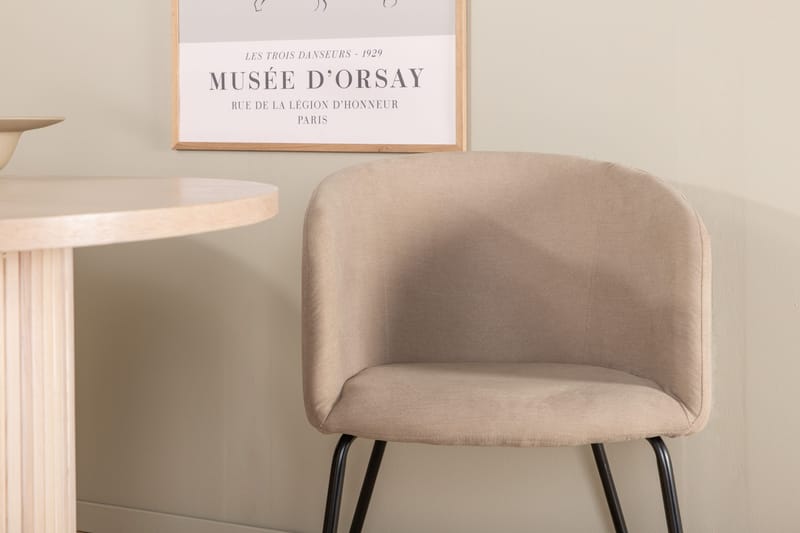 Biana Matgrupp 200 cm Oval inkl 4 Berita Stolar - Beige/Svart - Möbler - Bord & matgrupper - Matgrupper