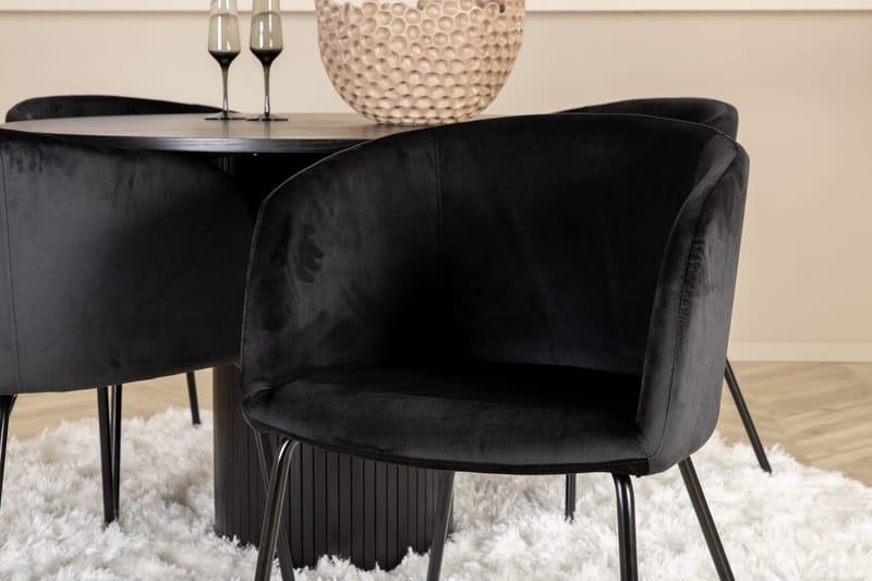 Bianca runt matbord med 4st Berit matstol - Möbler - Bord & matgrupper - Matgrupper