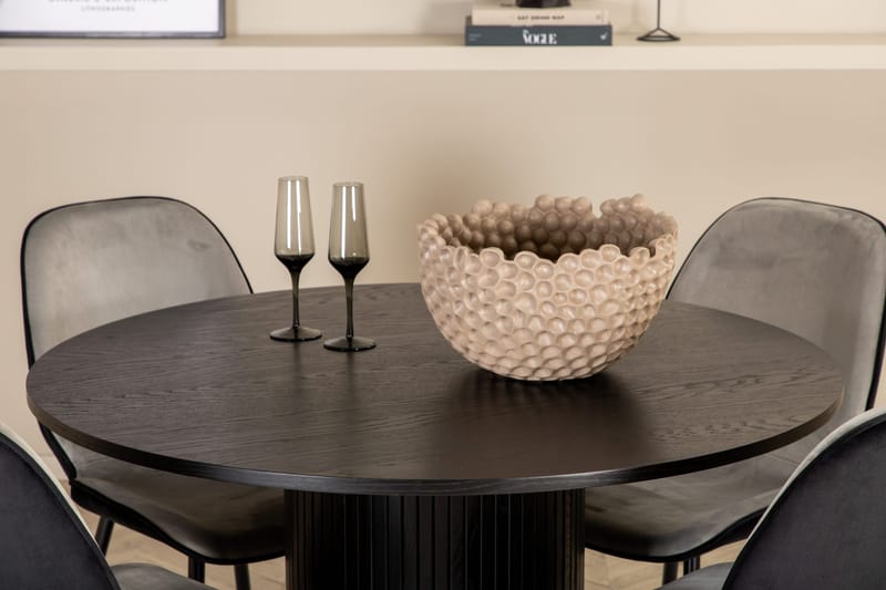 Bianca runt matbord med 4st Emma matstol - Möbler - Bord & matgrupper - Matgrupper