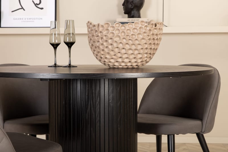 Bianca runt matbord med 4st Velvet matstol - Möbler - Bord & matgrupper - Matgrupper