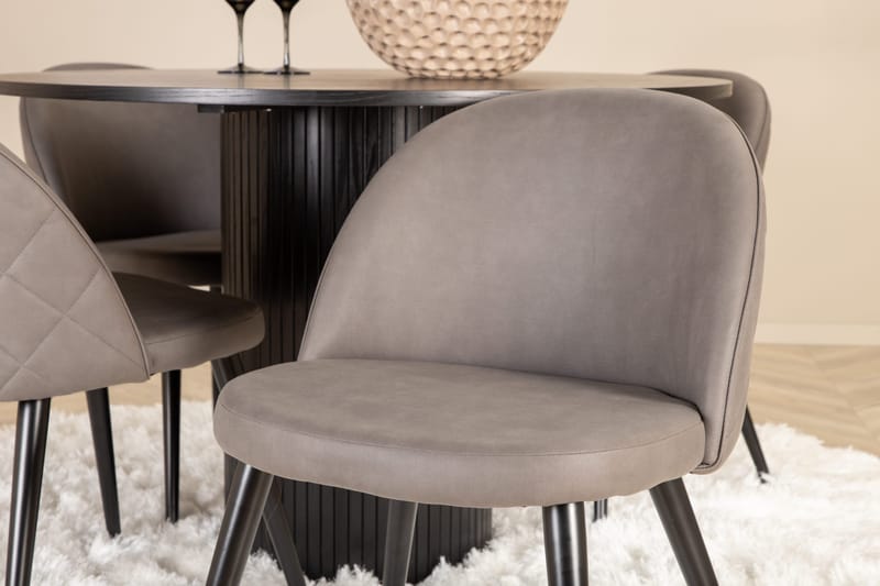 Bianca runt matbord med 4st Velvet matstol - Möbler - Bord & matgrupper - Matgrupper