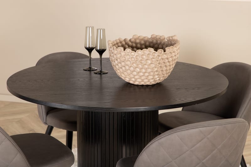 Bianca runt matbord med 4st Velvet matstol - Möbler - Bord & matgrupper - Matgrupper