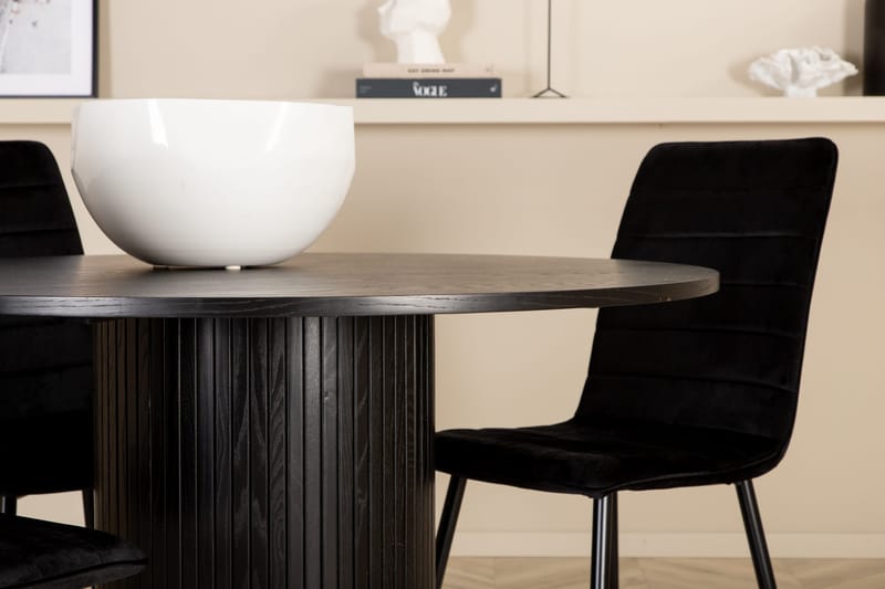 Bianca runt matbord med 4st Windu Lyx matstol - Möbler - Bord & matgrupper - Matgrupper