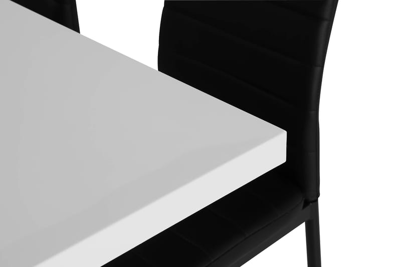 Cesi Matgrupp 140 cm med 4 Ted Stol - Vit/Svart - Möbler - Bord & matgrupper - Matgrupper