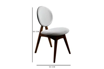 Charbel Matgrupp 160 cm med 4 matstolar - Valnöt/Cream - Möbler - Bord & matgrupper - Matgrupper
