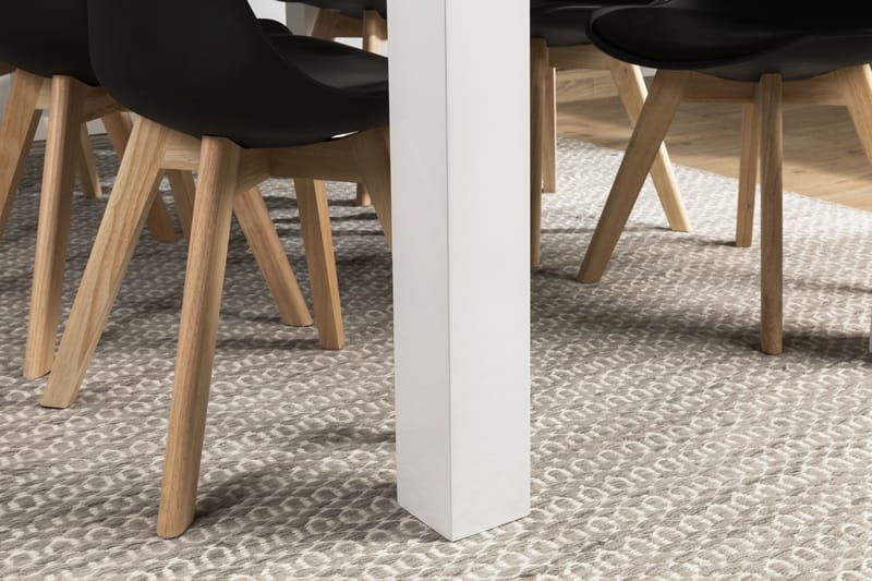 Cibus Matgrupp 180 cm med 6 Stil Stol - Svart/Ek - Möbler - Bord & matgrupper - Matgrupper