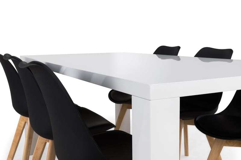 Cibus Matgrupp 180 cm med 6 Stil Stol - Svart/Ek - Möbler - Bord & matgrupper - Matgrupper