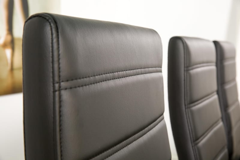 Cibus Matgrupp 180 cm med 6 Stolar - Vit/Svart Konstläder - Möbler - Bord & matgrupper - Matgrupper