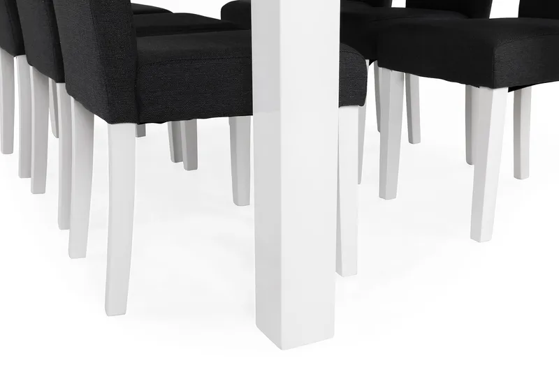 Cibus Matgrupp 180 cm med 6 Viktor Stol - Vit/Mörkgrå - Möbler - Bord & matgrupper - Matgrupper