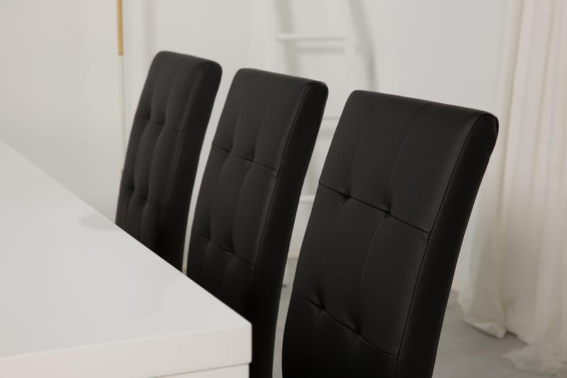 Cibus Matgrupp 180 cm med 6 Viktor Stol - Vit/Svart - Möbler - Bord & matgrupper - Matgrupper