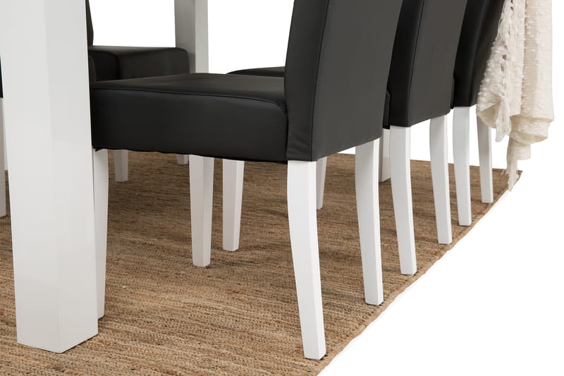 Cibus Matgrupp 180 cm med 6 Viktor Stol - Vit/Svart - Möbler - Bord & matgrupper - Matgrupper
