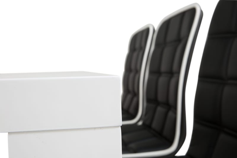 Cibus Matgrupp med 6 st Frida Stolar - Vit/Svart - Möbler - Bord & matgrupper - Matgrupper