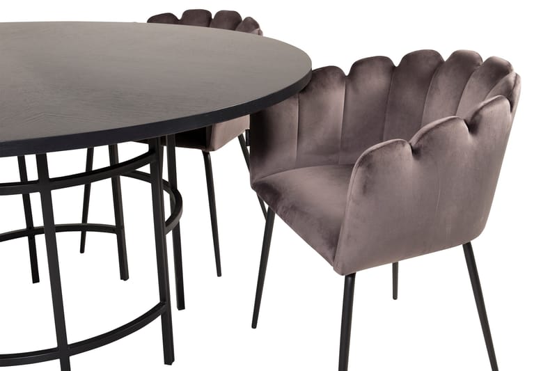 Copenhagen Matgrupp med 4 Limhamn Matstolar Grå - Furniture Fashion - Matgrupper